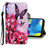 For Samsung Galaxy A50 / A30s Colored Drawing Pattern Horizontal Flip Leather Case with Holder & Card Slots & Wallet(Purple Butterfly)