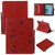 For iPad 4 / 3 / 2 Cat Bee Embossing Pattern Horizontal Flip Leather Case with Holder & Card Slots & Wallet & Pen Slot & Wake-up / Sleep Function(Red)