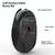 HXSJ M106 2.4GHZ 1600dpi Single-mode Wireless Mouse USB Rechargeable(Black)