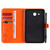 For Samsung Galaxy Tab A7.0 (2016) T280 Cat Bee Embossing Pattern Shockproof Table PC Protective Horizontal Flip Leather Case with Holder & Card Slots & Wallet & Pen Slot & Wake-up / Sleep Function(Orange)
