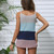 Fashion Casual U-neck Sling Knitting Vest (Color:Royal Blue Stripes Size:XL)