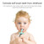2-in-1 Baby Silicone Toothbrush Creative Baby Soft Hair Short Handle Short Neck Protector(Blue)