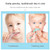 2-in-1 Baby Silicone Toothbrush Creative Baby Soft Hair Short Handle Short Neck Protector(Blue)