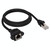 RJ45 Female to Male CAT6E Network Panel Mount Screw Lock Extension Cable, Length: 2m