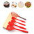 6 in 1 Silicone Kitchenware Slotted Spatula Scraper Egg Beater Brush Food Clip Set(Pink)