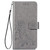 For Samsung Galaxy A21s Lucky Clover Pressed Flowers Pattern Leather Case with Holder & Card Slots & Wallet & Hand Strap(Gray)