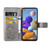 For Samsung Galaxy A21s Lucky Clover Pressed Flowers Pattern Leather Case with Holder & Card Slots & Wallet & Hand Strap(Gray)