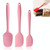 3 in 1 Silicone Spatula Cake Cream Spatula Baking Tool Set(Pink)