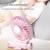 S2 Portable Foldable Handheld Electric Fan, with 3 Speed Control & Night Light (Sky Blue)