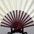 8 inch Pure Color Blank Silk Cloth Folding Fan Chinese Style Calligraphy Painting Fan(Beige)