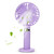 S8 Portable Mute Handheld Desktop Electric Fan, with 3 Speed Control (Purple)
