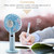 S8 Portable Mute Handheld Desktop Electric Fan, with 3 Speed Control (Purple)