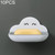 10 PCS Cloud Soap Box Toilet Creative Wall-mounted Bathroom Toilet Free Punch Double-layer Drain Rack(White)