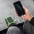 Wall-mounted Fan Outdoor USB Charging Waist-mounted Portable Fan(Dark Green+Light Green)