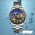 SKMEI 9194 Men Automatic Skeleton Mechanical Steel Band Watch (Rose Gold)