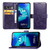 For Motorola Moto G8 Power Lite Lucky Clover Pressed Flowers Pattern Leather Case with Holder & Card Slots & Wallet & Hand Strap(Purple)