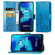 For Motorola Moto G8 Power Lite Lucky Clover Pressed Flowers Pattern Leather Case with Holder & Card Slots & Wallet & Hand Strap(Blue)