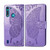 For Moto G8 Power Lite Butterfly Love Flower Embossed Horizontal Flip Leather Case with Bracket / Card Slot / Wallet / Lanyard(Light Purple)