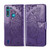 For Moto G8 Power Lite Butterfly Love Flower Embossed Horizontal Flip Leather Case with Bracket / Card Slot / Wallet / Lanyard(Dark Purple)