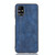 For Samsung Galaxy M51 (Side Fingerprint)  Shockproof Sewing Cow Pattern Skin PC + PU + TPU Case(Blue)
