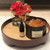 Multifunctional Storage Fruit Tray Cup Perfume Debris Desktop Decoration Plate Tray(Dark Red)