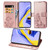 For Galaxy A71 5G Lucky Clover Pressed Flowers Pattern Leather Case with Holder & Card Slots & Wallet & Hand Strap(Rose Gold)