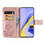 For Galaxy A71 5G Lucky Clover Pressed Flowers Pattern Leather Case with Holder & Card Slots & Wallet & Hand Strap(Rose Gold)