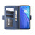 For OPPO Realme 6 Dual-side Magnetic Buckle Horizontal Flip Leather Case with Holder & Card Slots & Wallet(Dark Blue)