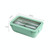 Student Sealed Multi-division Lunch Box Wheat Straw Bento Box Microwave Oven Plastic Fresh-keeping Box(Matcha Green)