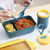 Student Sealed Multi-division Lunch Box Wheat Straw Bento Box Microwave Oven Plastic Fresh-keeping Box(Matcha Green)