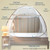 Student Dormitory Free Installation of Zippers and Single Door Mosquito Nets, Size:150x200x150 cm, Color:Encrypted Light Brown