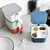 Seasoning Box Four Grid Kitchen Storage Household Condiment Bottle(Blue)