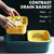 Double-layer Classification Square Drain Basket Kitchen Household Plastic Fruit and Vegetable Basket(Light Gray)