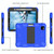 For iPad Pro 11 (2020) Shockproof Two-Color Silicone Protection Tablet Case with Holder & Pen Slot(Blue+Black)