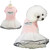 Pet Clothes Dog Summer Breathable Striped Skirt, Size:S(Pink)