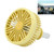 Car Vent Fan Multi-function USB Interface Mini LED Lamp Car Fan(Yellow)