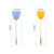 4 PCS Household Plastic Long Handle Fly Swatter Mosquito Swatter, Random Color Delivery