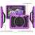 For iPad 10.2 360 Degree Rotating Case with Pencil Holder, Kickstand Shockproof Heavy Duty with Shoulder Strap,Hand Strap(Purple)