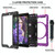 For iPad 10.2 360 Degree Rotating Case with Pencil Holder, Kickstand Shockproof Heavy Duty with Shoulder Strap,Hand Strap(Purple)