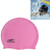 Adult Solid Color Waterproof Silicone Swimming Cap(Pink)