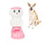 Automatic Pet Feeder Cat and Dog Large-capacity Drinking Fountain, Style:Feeder(Pink)