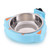 Pet Food Bowl Dog Cage Hanging Stainless Steel Fixed Bowl(Blue)