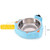 Pet Food Bowl Dog Cage Hanging Stainless Steel Fixed Bowl(Blue)