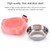 Pet Food Bowl Dog Cage Hanging Stainless Steel Fixed Bowl(Blue)