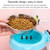 Pet Food Bowl Dog Cage Hanging Stainless Steel Fixed Bowl(Blue)