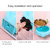 Pet Food Bowl Dog Cage Hanging Stainless Steel Fixed Bowl(Blue)