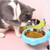 Pet Food Bowl Dog Cage Hanging Stainless Steel Fixed Bowl(Blue)