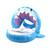 PVC Inflatable Childrens Swimming Ring Play Water Toys Inflatable Shark Shade Seat, Size:95 x 78 x 70cm