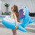 PVC Inflatable Childrens Swimming Ring Play Water Toys Inflatable Shark Shade Seat, Size:95 x 78 x 70cm
