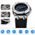 addies MY-052 Business Multifunctional Luminous Watch Silicone Watchstrap Watch for Men(Gold Blue)